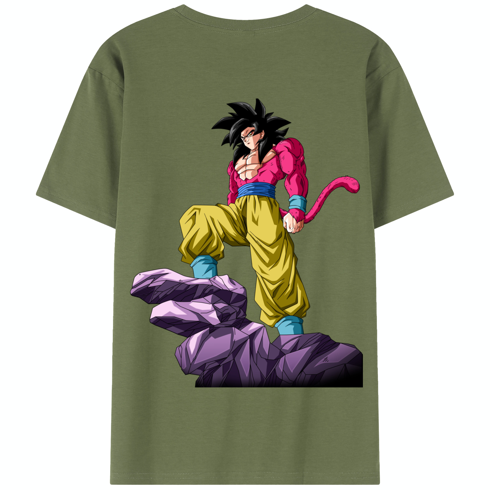 （画像用） ドラゴンボール 孫悟空（そん ごくう）Son Goku カカロット DRAGON BALL Kakarotto 綿100％半袖Tシャツ（背面プリント）